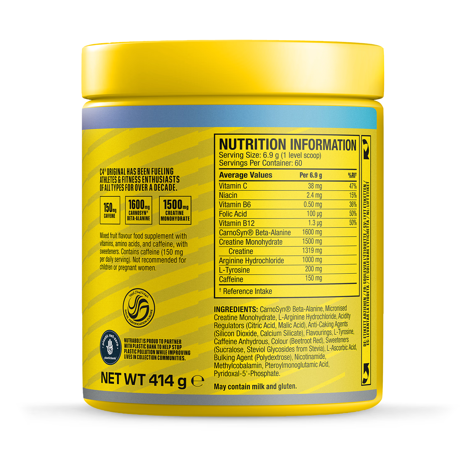 Cellucor C4 Original pre-workout powder Cosmic Rainbow 414g - British product