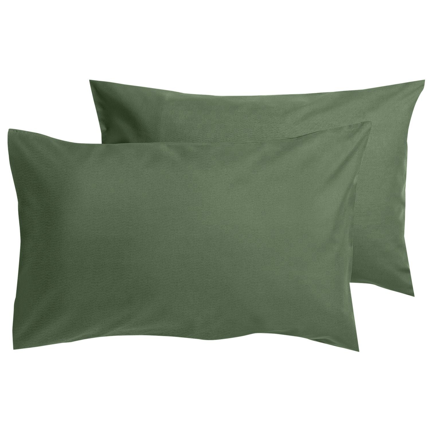 Habitat Polycotton Standard Pillowcase Pair - Khaki