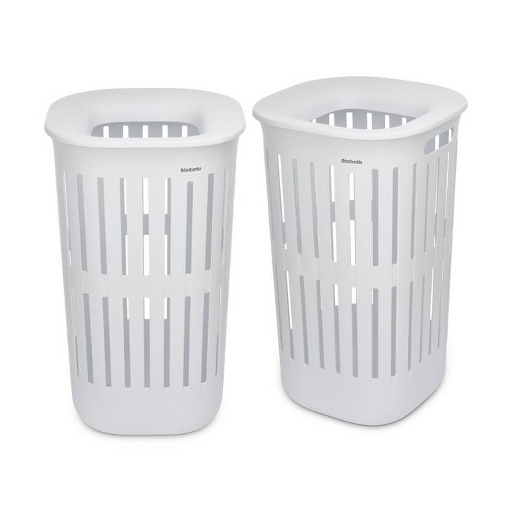 Brabantia Collect-It 55L laundry basket set of 2 white, UK version