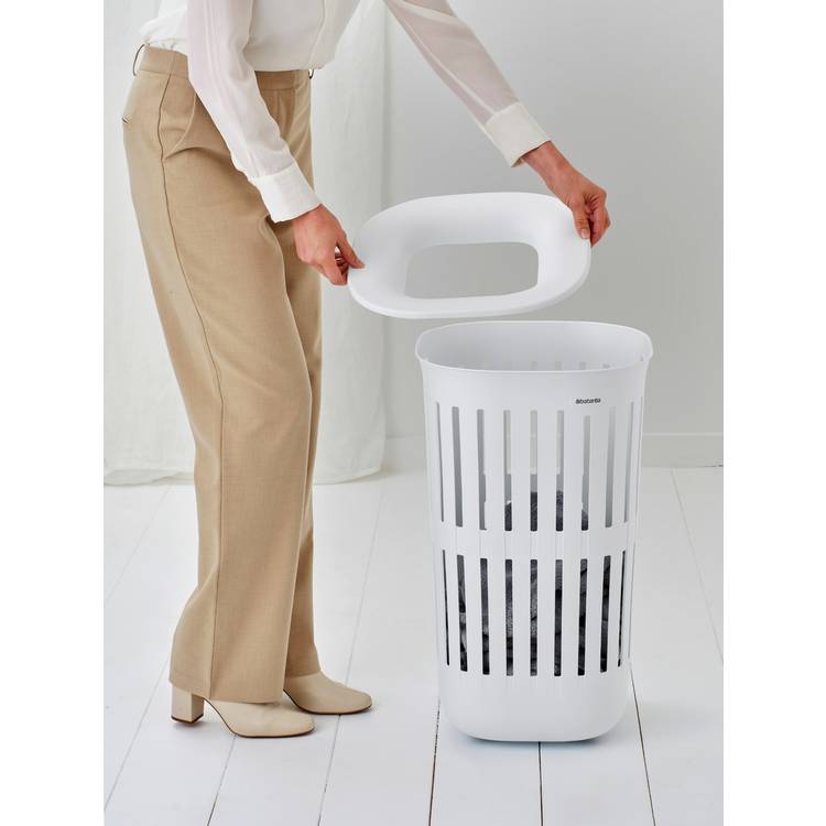 Brabantia Collect-It 55L laundry basket set of 2 white, UK version