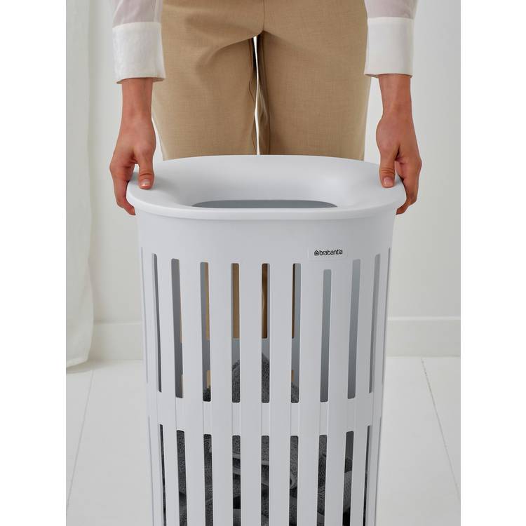 Brabantia Collect-It 55L laundry basket set of 2 white, UK version