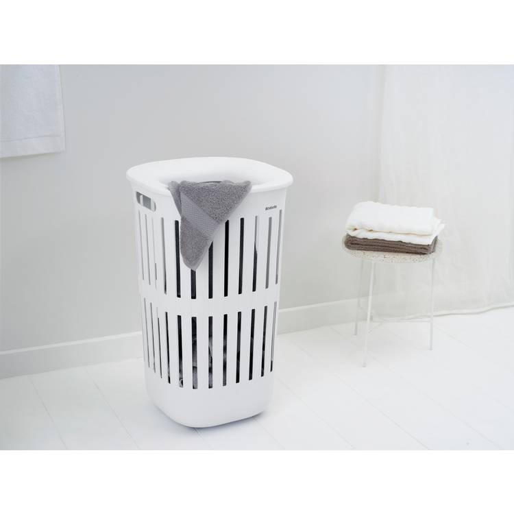 Brabantia Collect-It 55L laundry basket set of 2 white, UK version