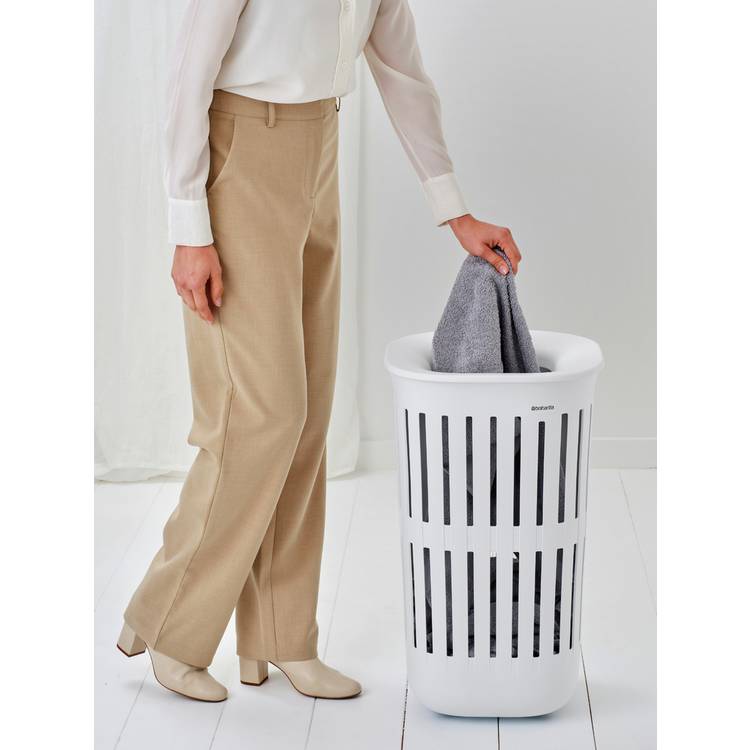 Brabantia Collect-It 55L laundry basket set of 2 white, UK version
