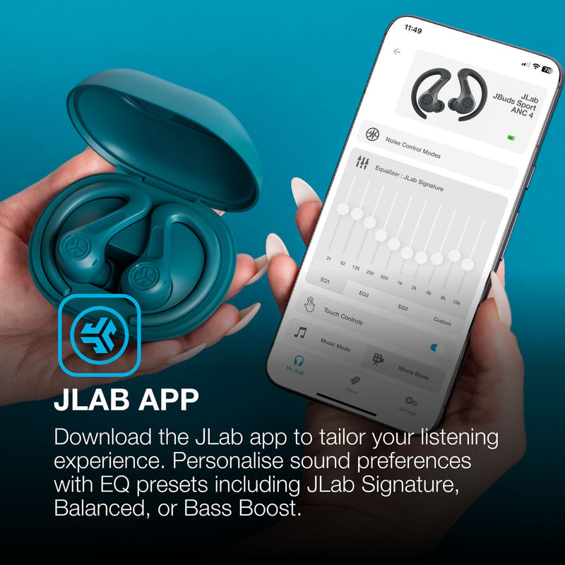 JLab JBuds Sport ANC 4 True Wireless Earbuds - Teal