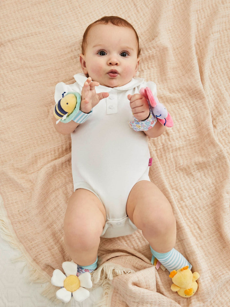 JoJo Maman Bébé Down by the River rattle set 4-pack (British brand)