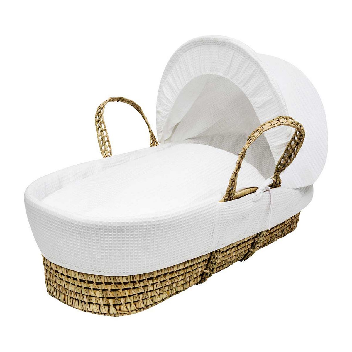 Kinder Valley White Waffle Palm Moses Basket and Opal Folding Stand GOODS Boots   