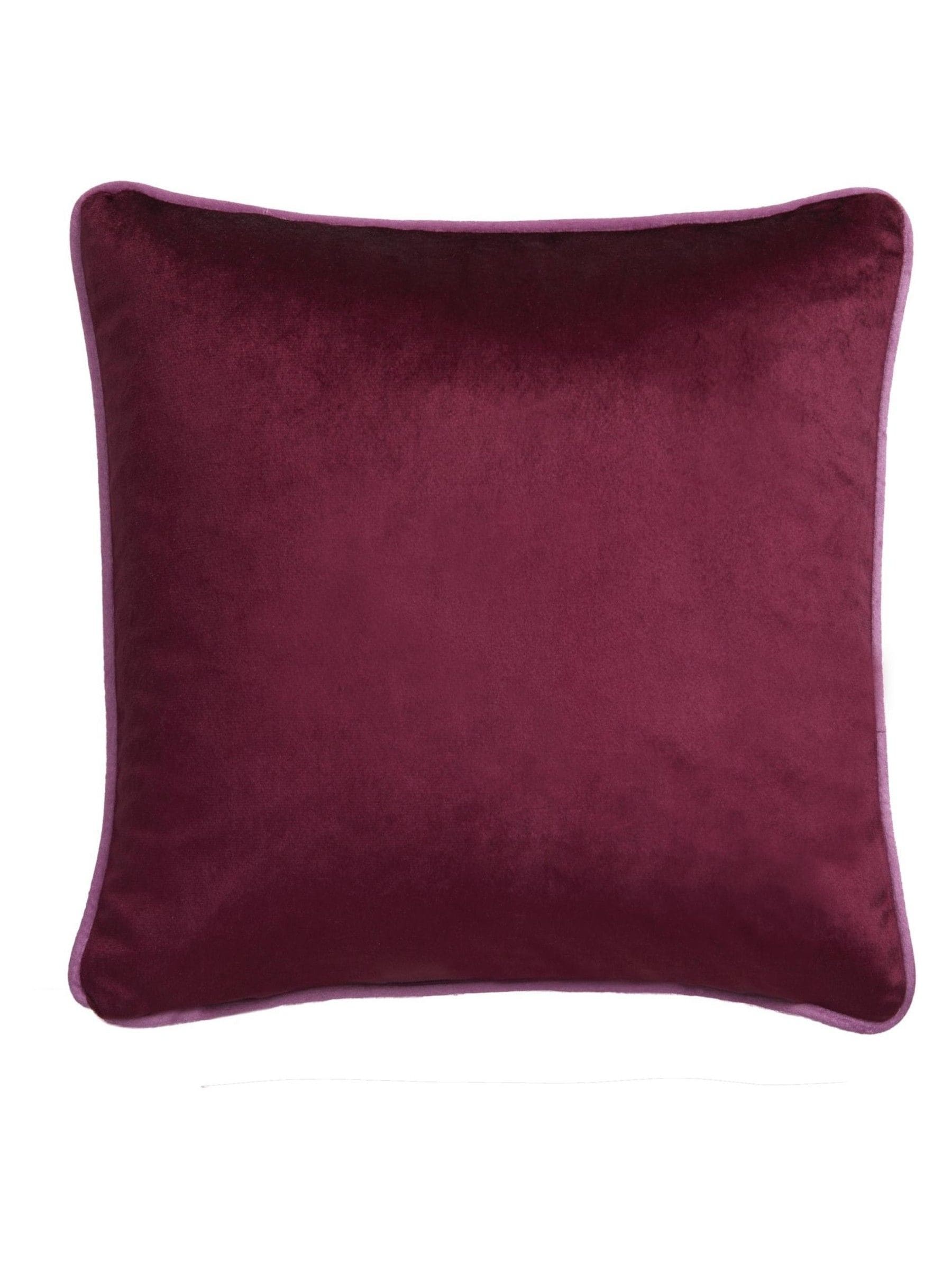 Laurence Llewelyn-Bowen coussin en velours rose Birdity Absurdity, version UK