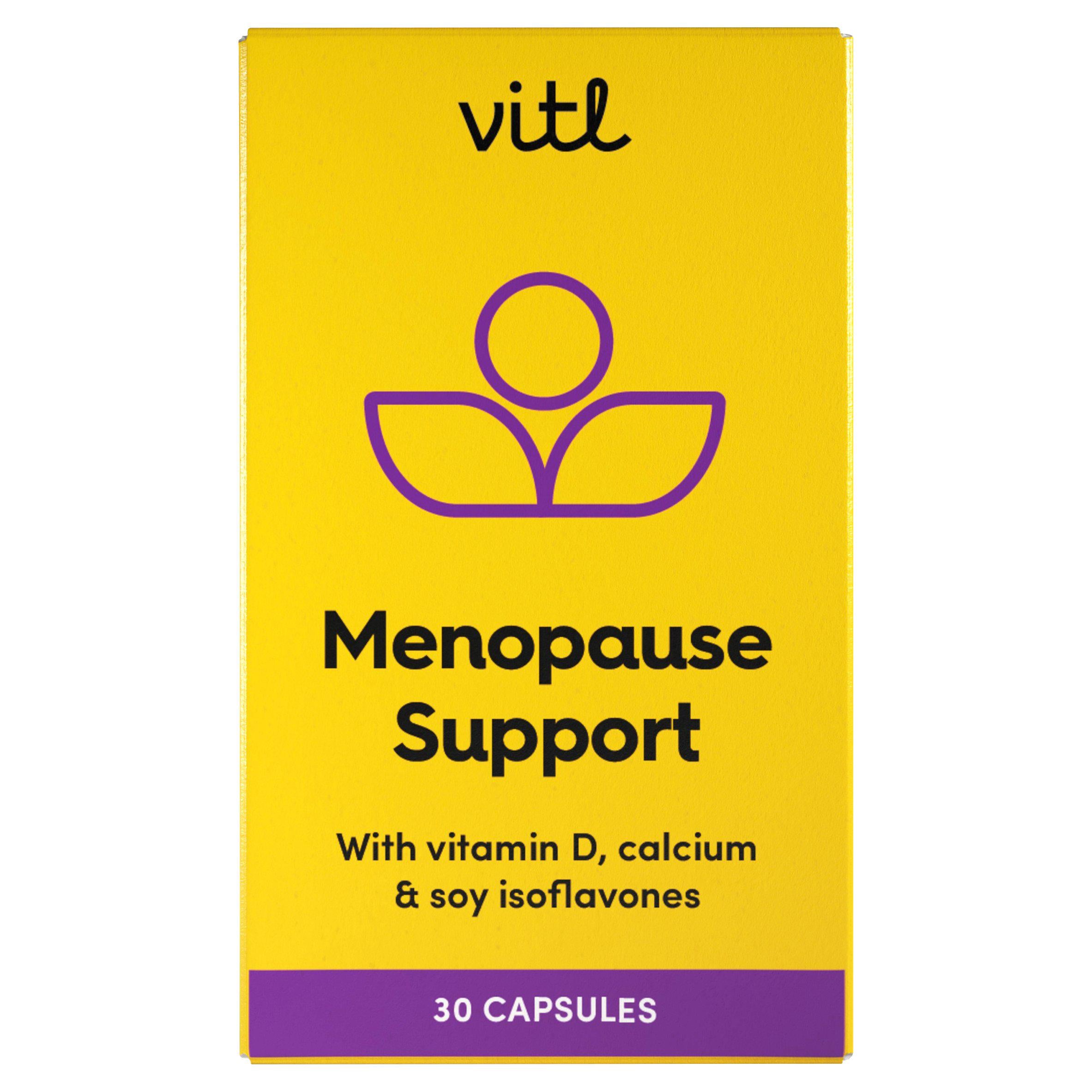 Vitl Menopause Support Vegan Capsules x30 GOODS Sainsburys   