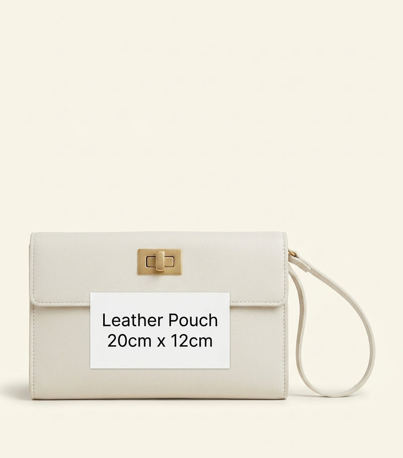 Burberry leather Cotswolds pouch 22cm - British product