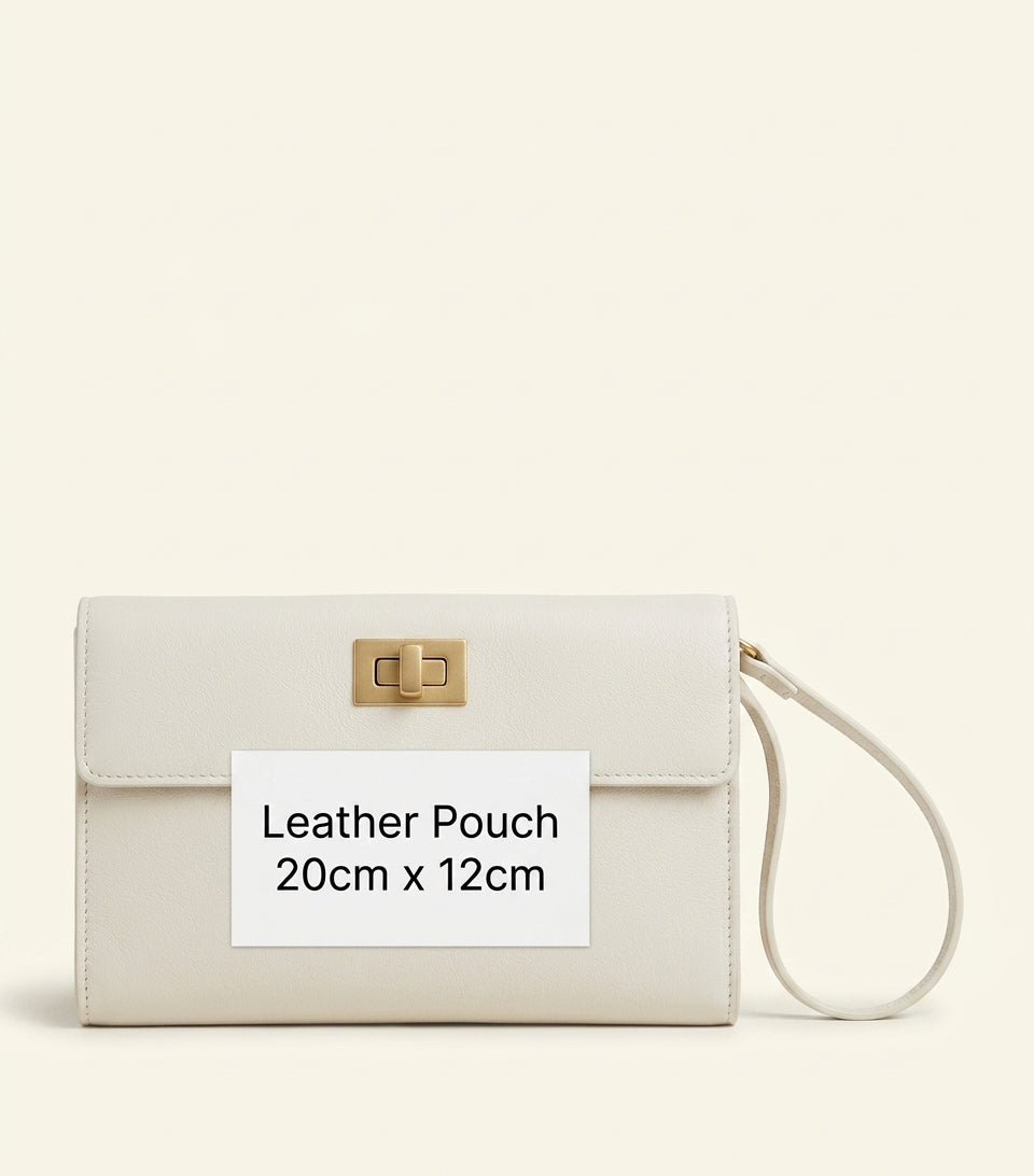 Burberry leather Cotswolds pouch 22cm - British product