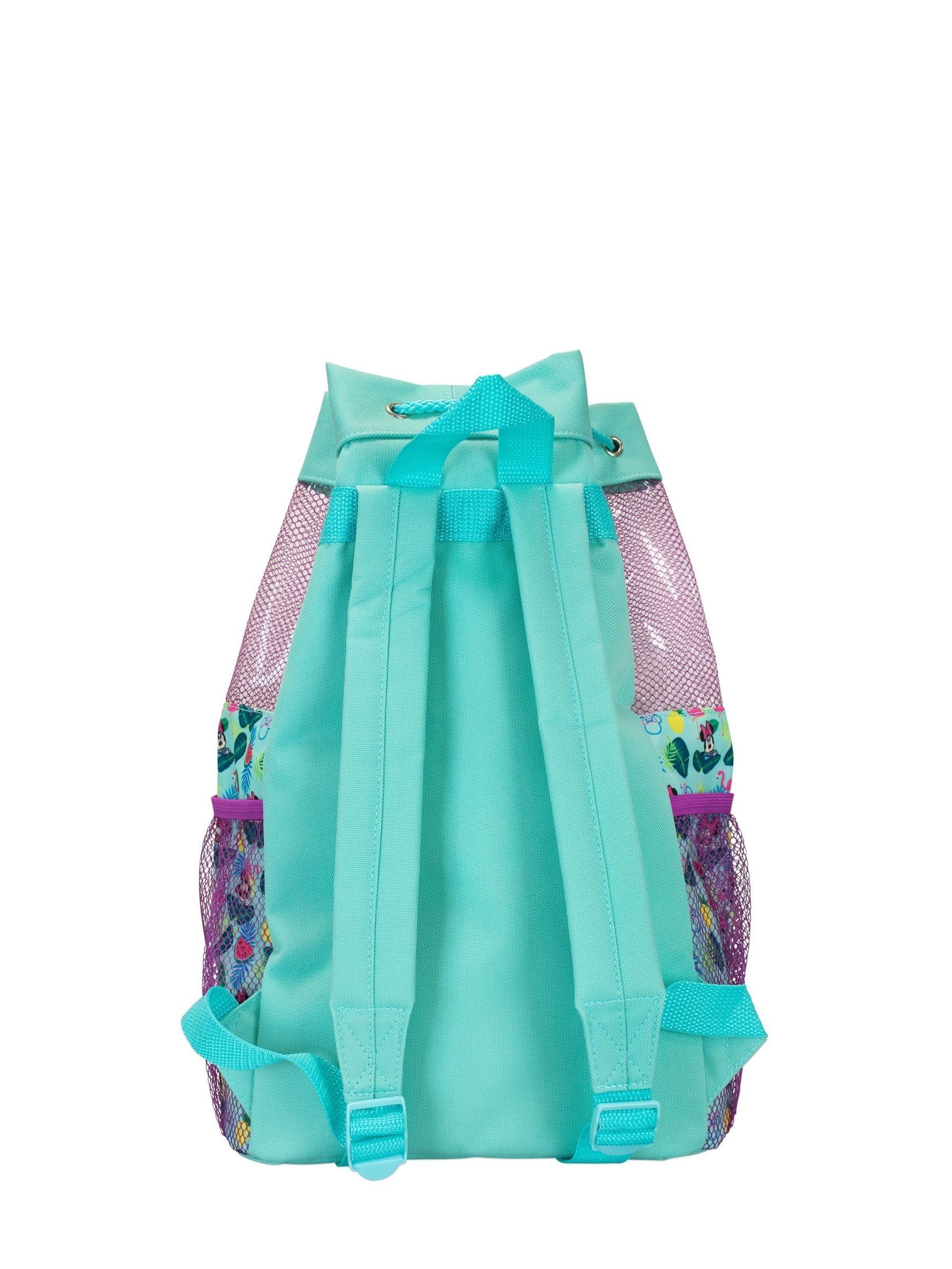Minnie Mouse swim bag tropical print pink mesh 40cm - British product