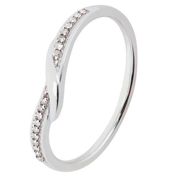 Revere diamond wedding band 9ct white gold 0.05ct, UK version