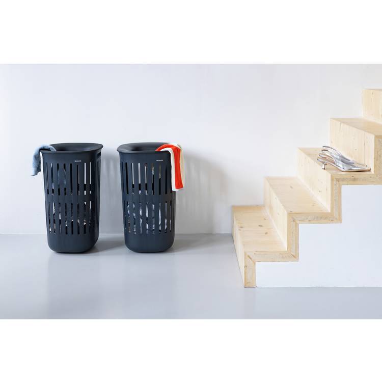 Brabantia laundry baskets set of 2 black 55L, imported from the UK