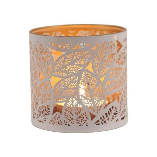 Aroma wax melt burner white leaves design - British product