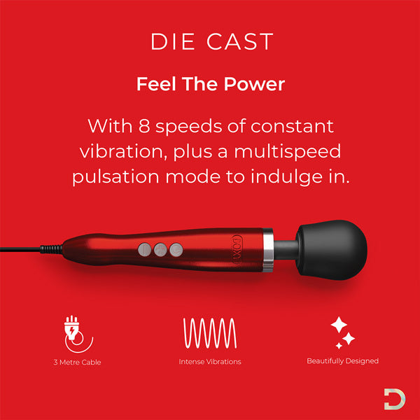 Doxy Die Cast red wand massager - British product
