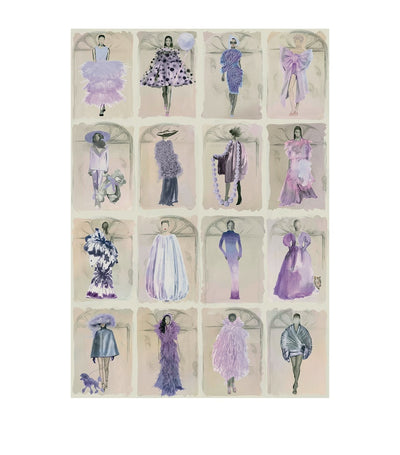 Harrods Cole & Son Harrods Couture Carousel Window Wallpaper Lavender Pearl 70cm x 10m- Buy online at McGrocer