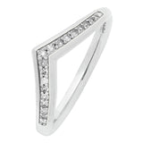 Revere 9ct White Gold 0.10ct Diamond Wedding Ring - Q