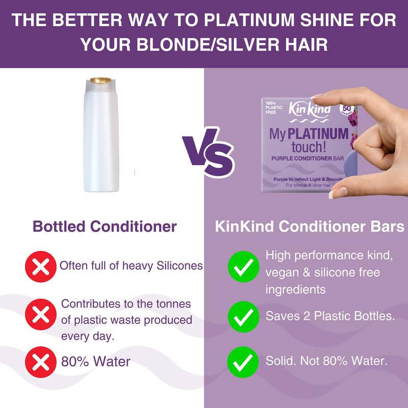 KinKind purple conditioner bar 40g, UK version