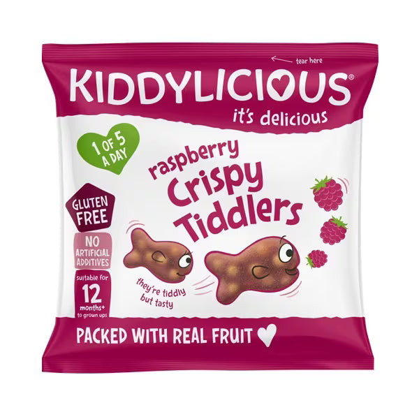 Kiddylicious Raspberry Crispy Tiddlers 12g, UK version