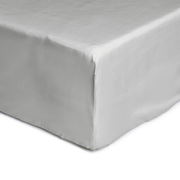 Habitat dove grey antimicrobial fitted sheet single - British product