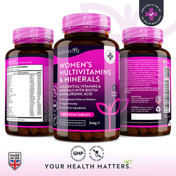 Nutravita Women's Multivitamins with Biotin - 180 Vegan Tabs GOODS Superdrug   