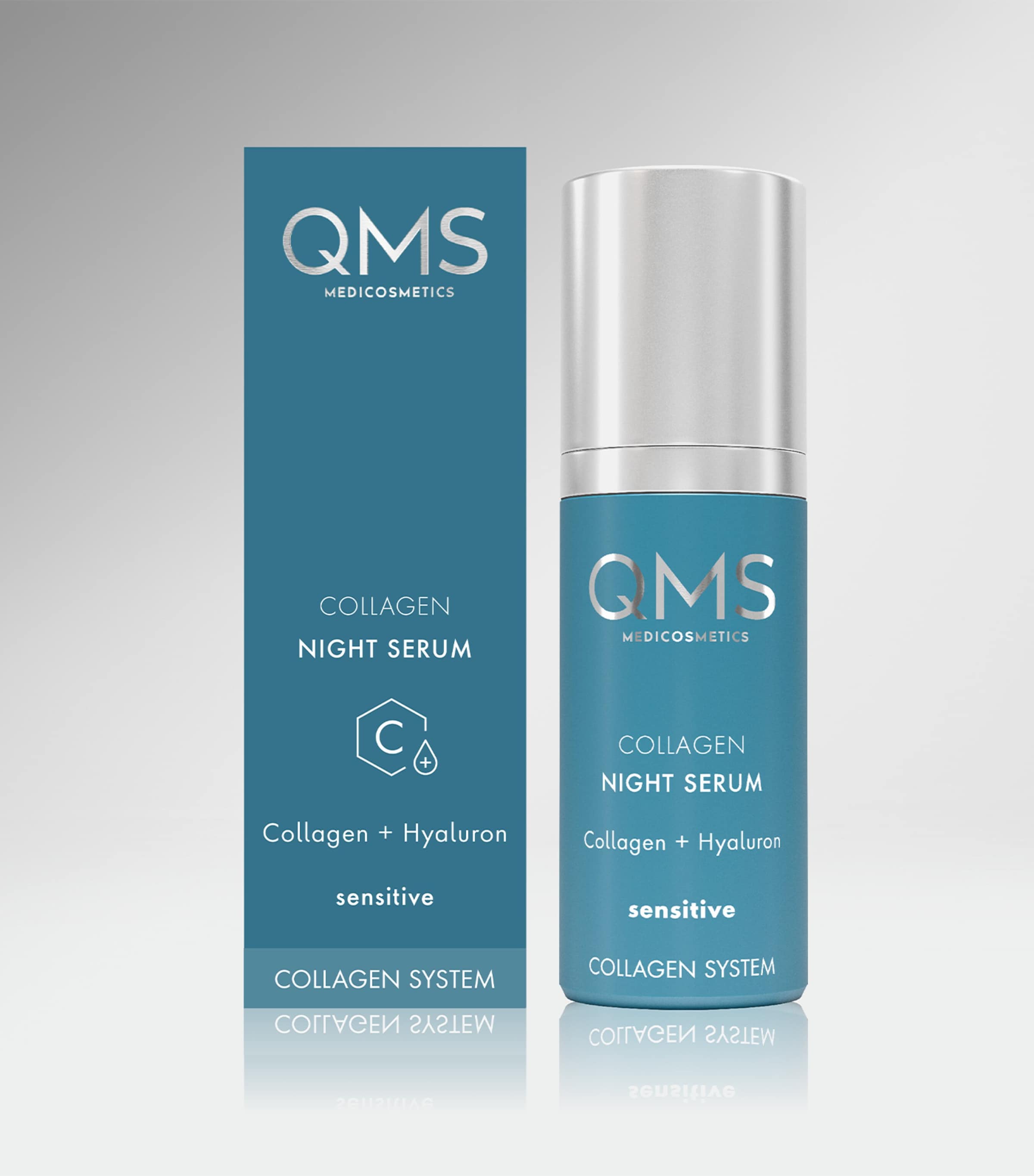 QMS Collagen Night Sensitive Serum 30ml, imported from the UK