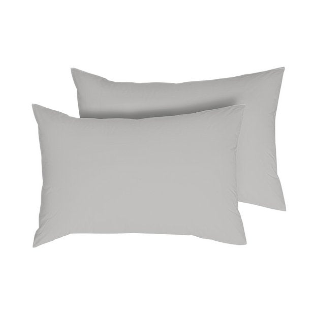 Habitat antimicrobial pillowcase pair dove grey - British product