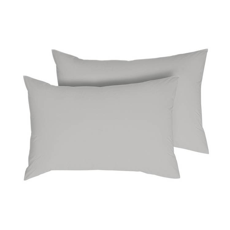 Habitat antimicrobial pillowcase pair dove grey - British product
