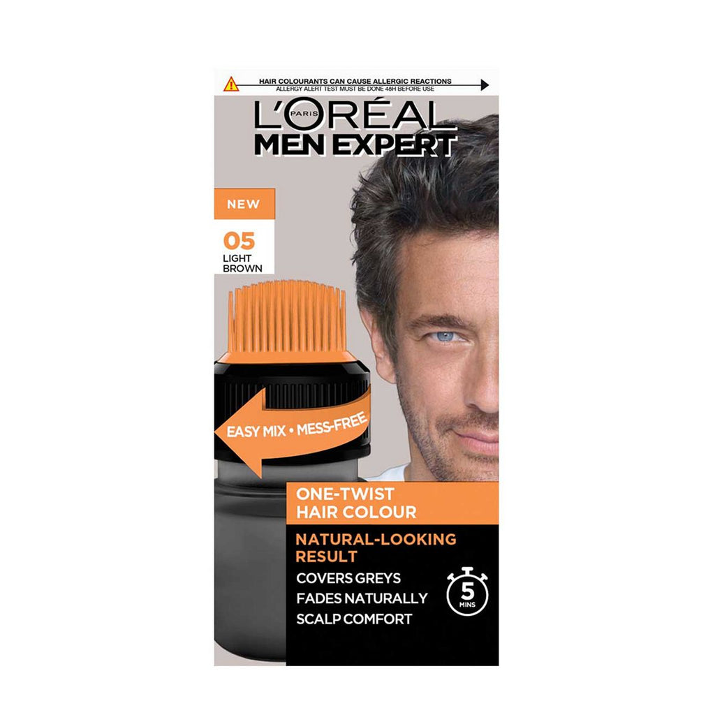 L'Oreal Paris Men Expert One Twist Hair Colour, Mens Hair Dye, Shade 5 Light Brown