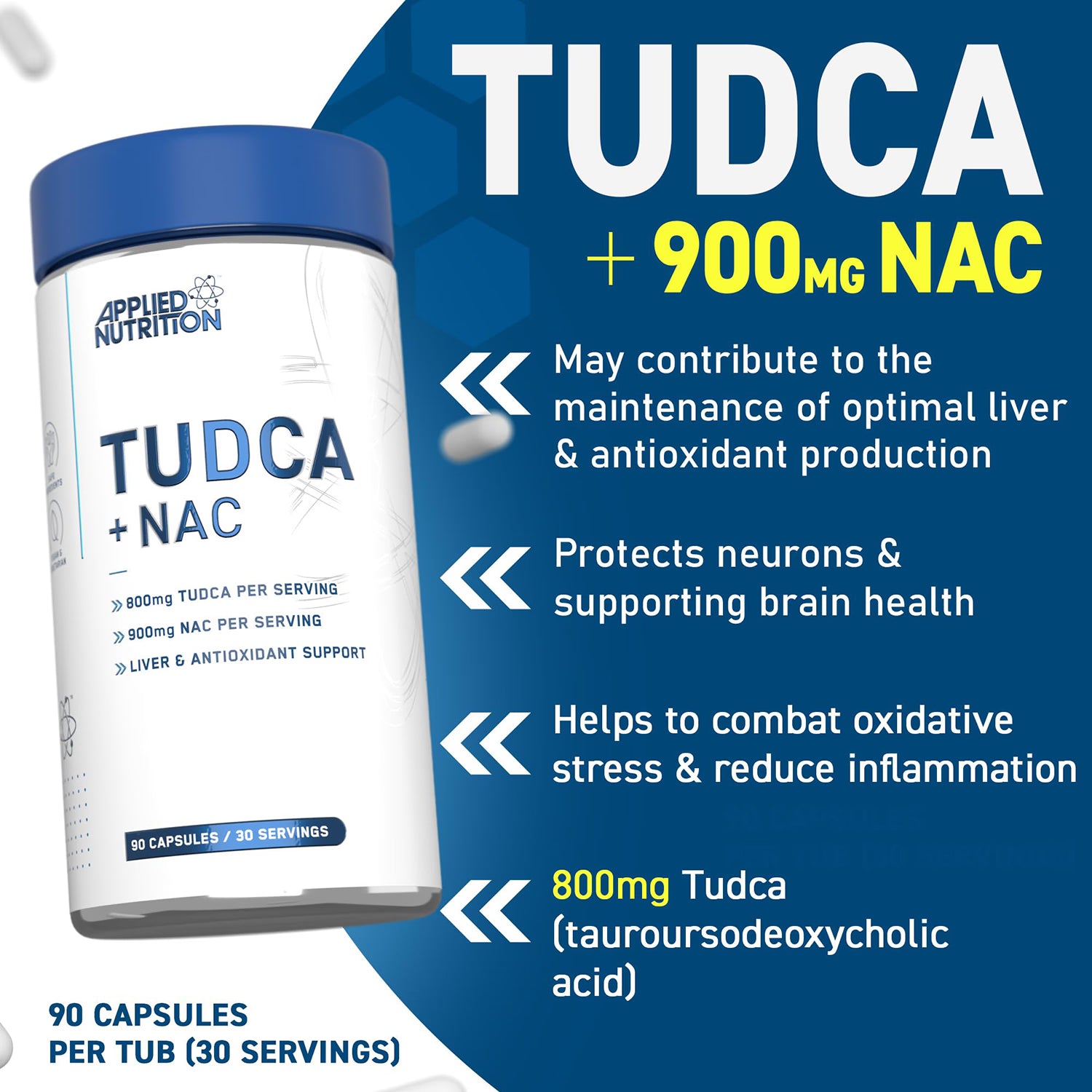 Liver supplement TUDCA NAC 90 capsules (British brand)