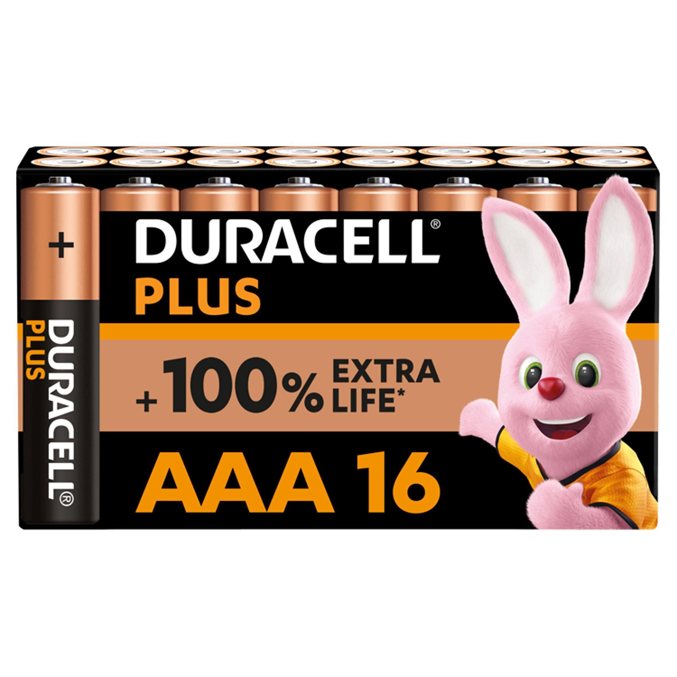 Duracell Plus AAA Alkaline Batteries, LR03 - Pack of 16 GOODS Sainsburys   