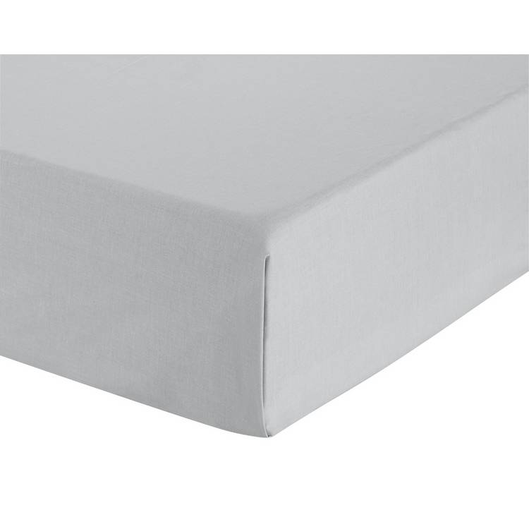 Habitat cotton rich flat sheet in dove grey, imported from the UK