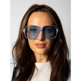 SVNX granny style blue sunglasses lightweight frame, imported from the UK