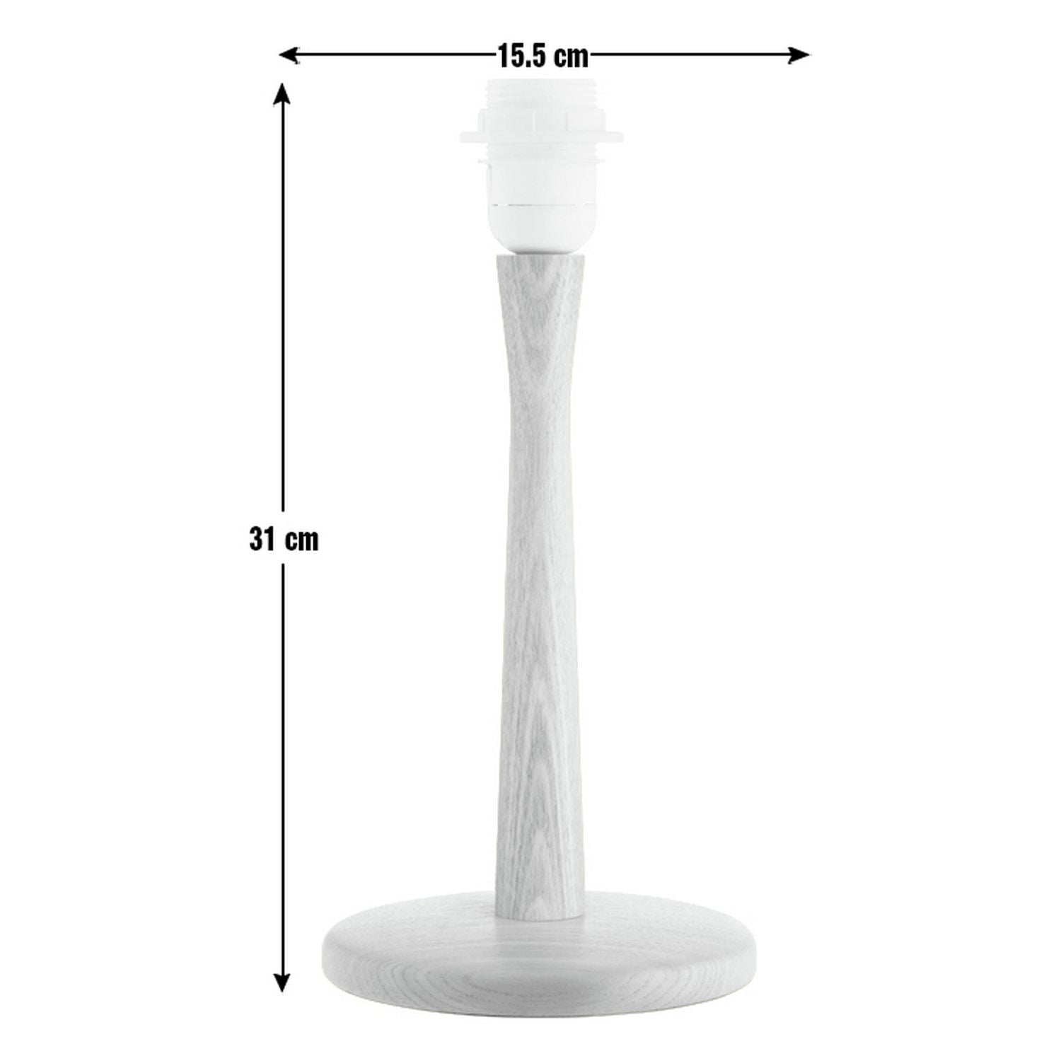 Habitat wooden table lamp base natural H31cm, imported from the UK