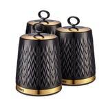 Tower Empire canisters black 1.3L set (British brand)