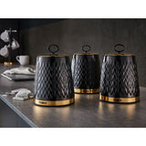 Tower Empire canisters black 1.3L set (British brand)