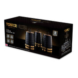 Tower Empire canisters black 1.3L set (British brand)