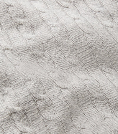Harrods Ralph Lauren Home Cashmere Cable-Knit Throw 60cm x 60cm- Buy online at McGrocer