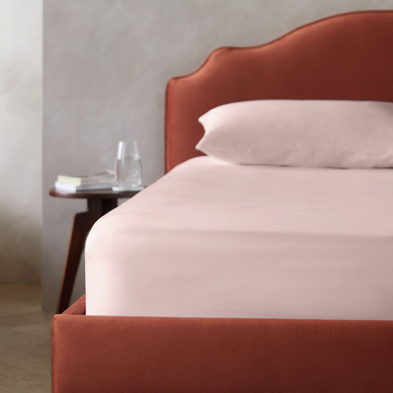 Habitat Egyptian Cotton 400TC Blush Fitted Sheet - Kingsize