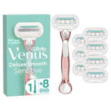 Venus Deluxe Smooth Sensitive Rose Gold Value Pack Razor Blades x8 GOODS Sainsburys   