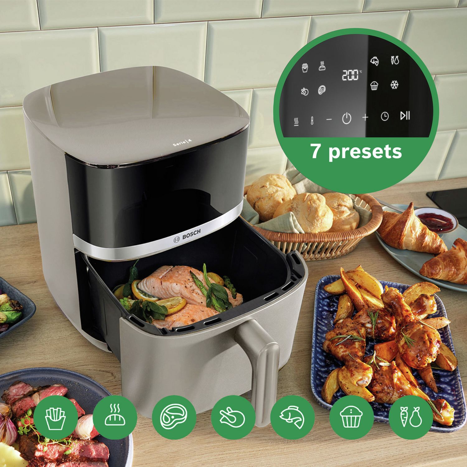 Bosch Series 4 MAF462C0GB 6.1L Air Fryer – Stone