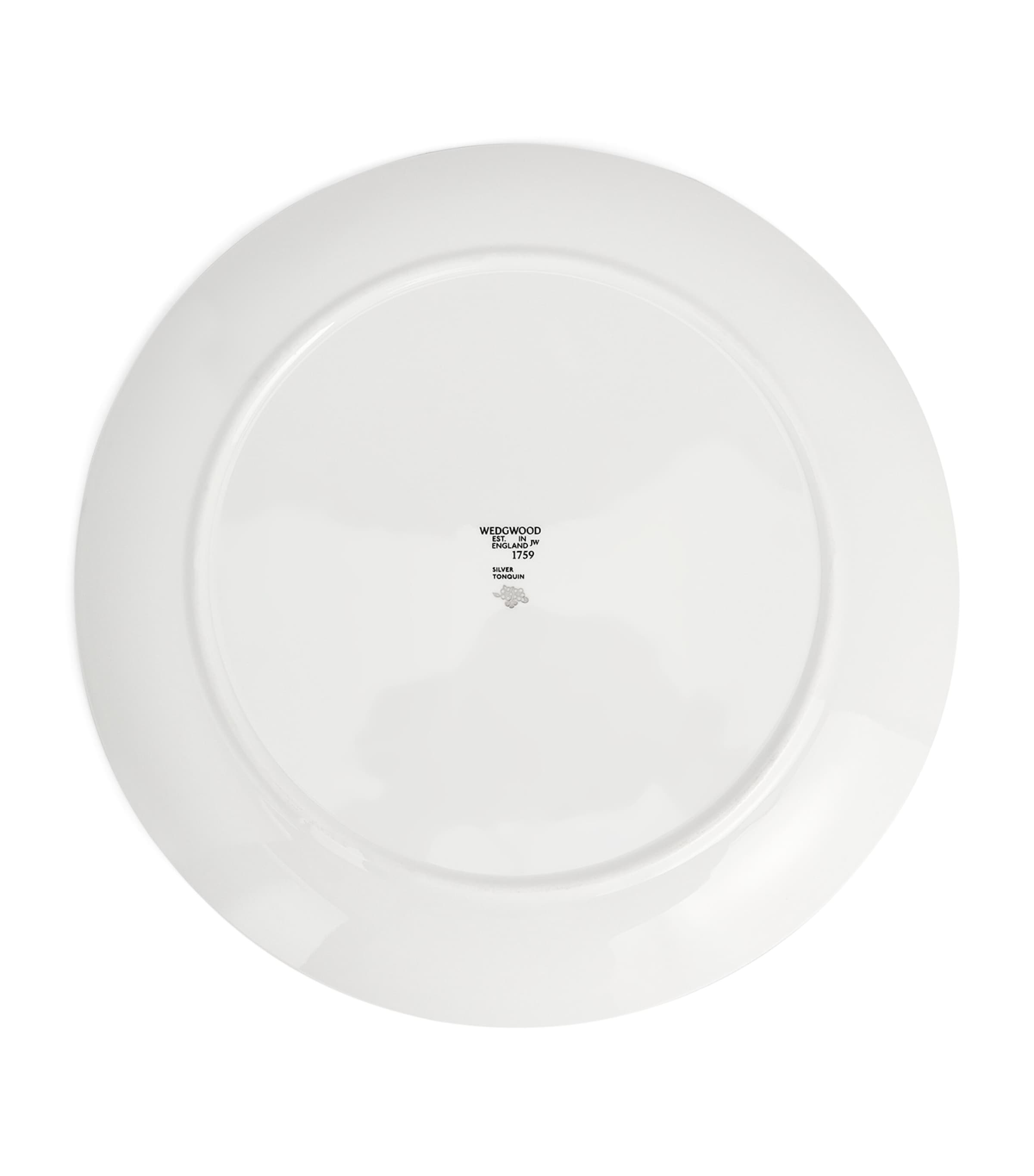 Wedgwood bone china Silver Tonquin plate 34cm (British brand)