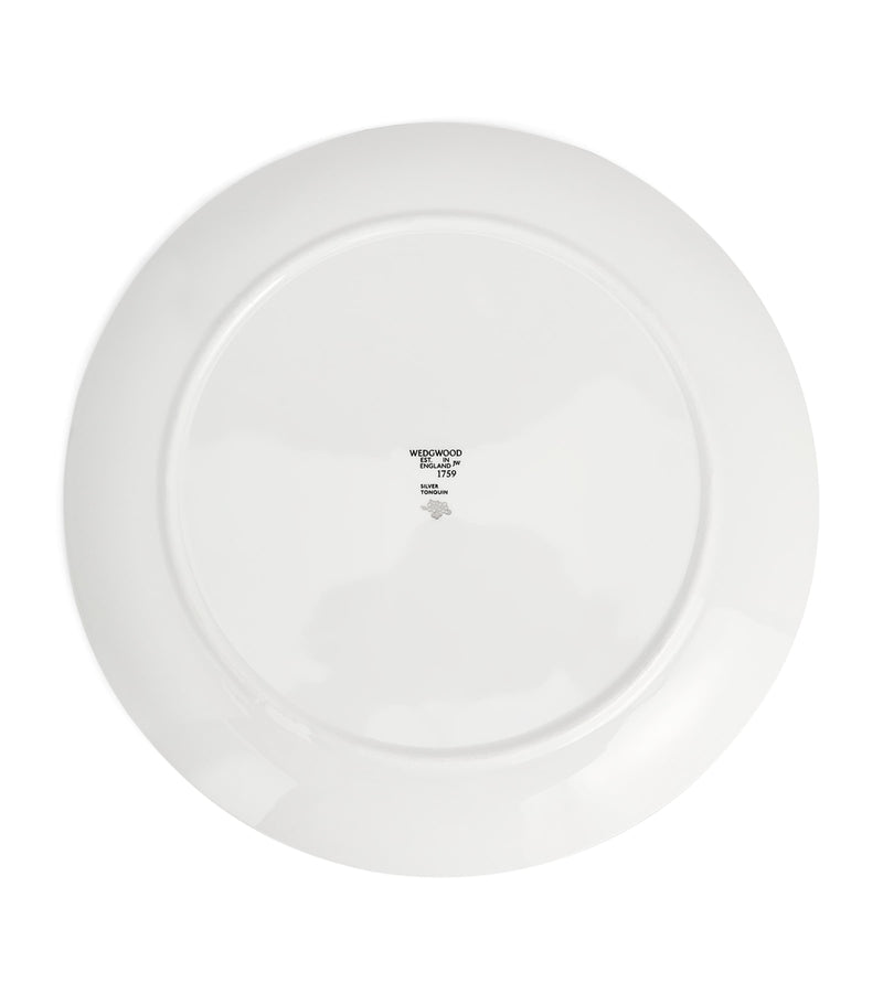 Wedgwood bone china Silver Tonquin plate 34cm (British brand)
