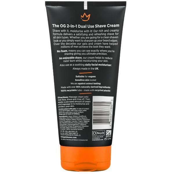 King of Shaves 2-in-1 no foam shaving cream 175ml, imported from the UK