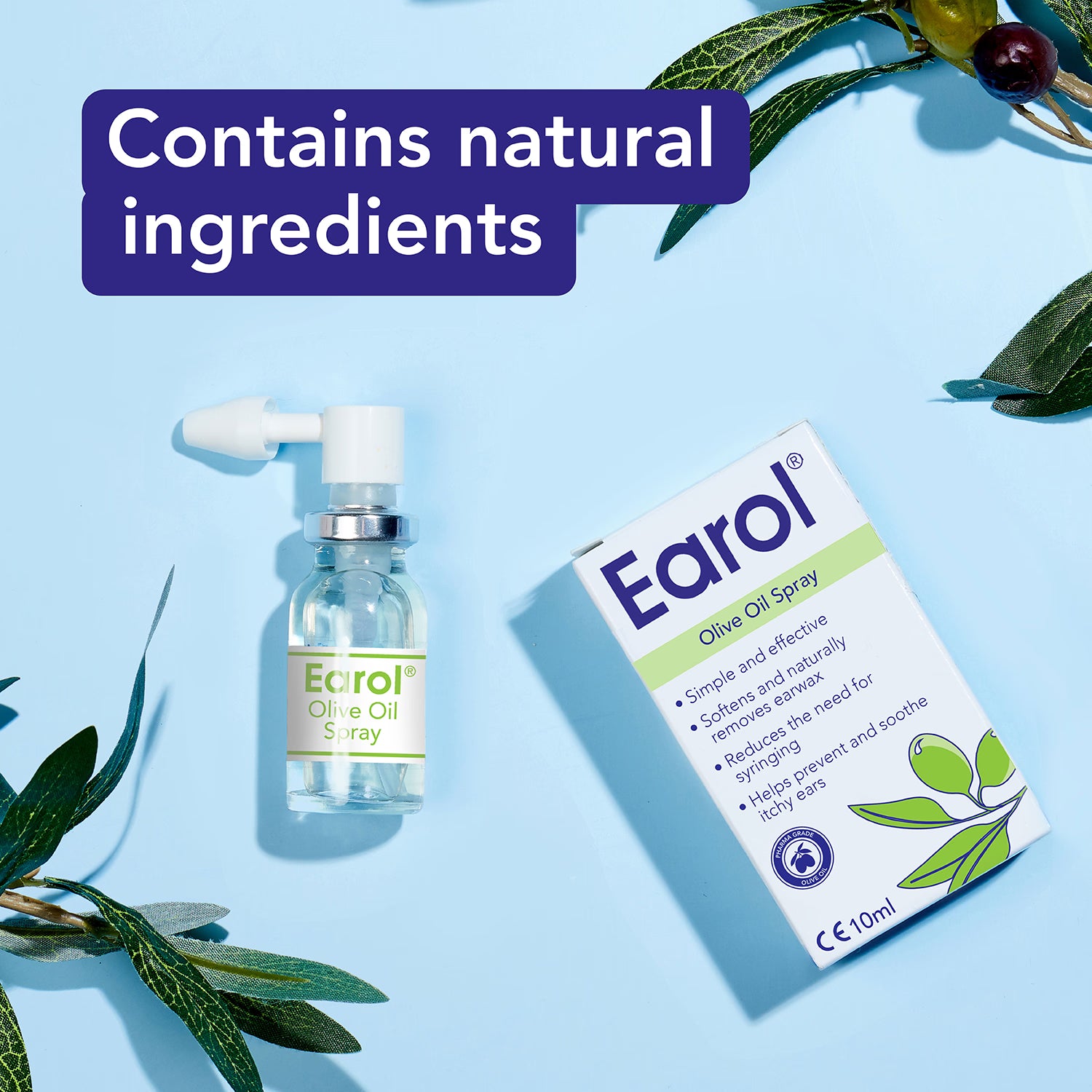Earol olive oil ear spray 10 ml, imported from the UK