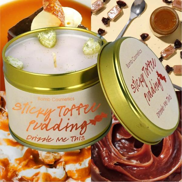 Bomb Cosmetics scented tin candle Sticky Toffee Pudding 180g, UK version