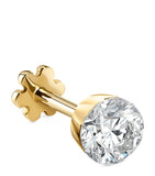 Maria Tash yellow gold diamond threaded stud earring 4mm - British product