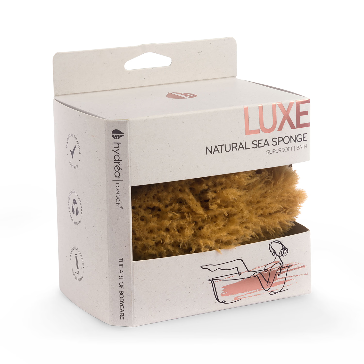 Hydréa London natural sea sponge 5-5.5 inches (British brand)