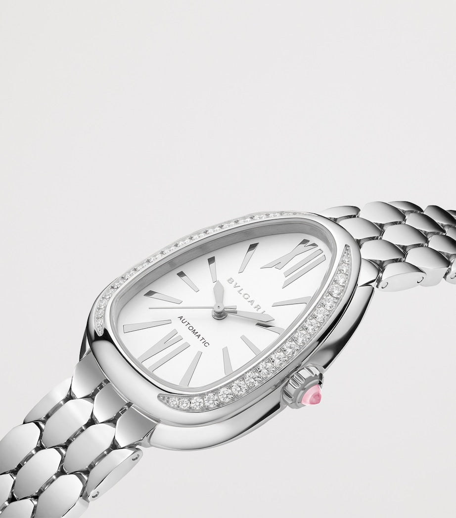 Bvlgari Serpenti Seduttori watch 34mm stainless steel diamonds, imported from the UK