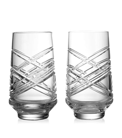 Waterford Crystal Aran Hiball Glasses Set of 2 Highball Glasses 490ml